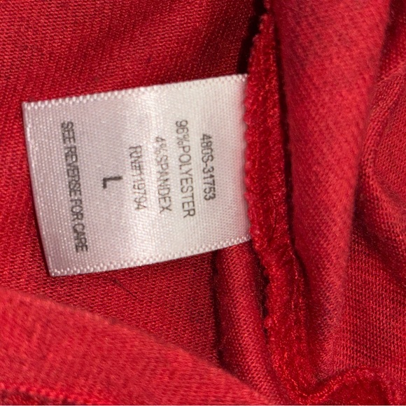 Energe World Wear Red Black Floral Tunic Top L - Picture 8 of 8